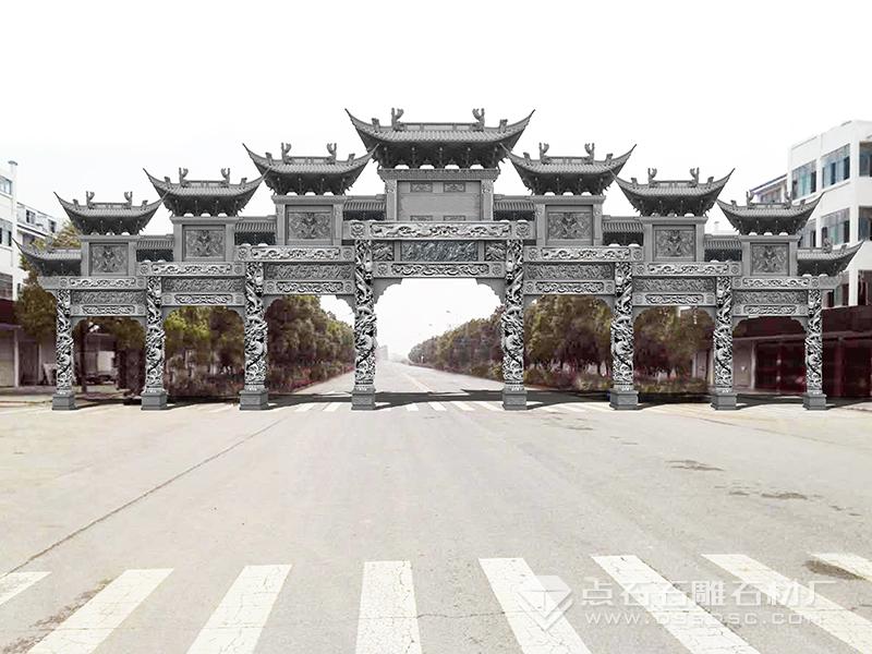 七门石牌坊成效图